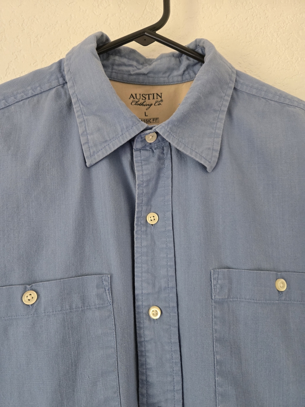 Austin Clothing Co. Men's Sky Blue Casual Button-Down Shirt